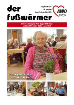 Heimzeitung Fussw&auml;rmer 01/2016 (