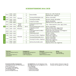 JSCB Schiesstermine 2016