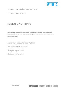 ideen und tipps - SIKJM Schweizerisches Institut f&uuml;r Kinder und