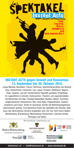 INSTANT ACTS gegen Gewalt und Rassismus 13