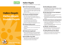 Hallen Kletter-Boulder-Regeln
