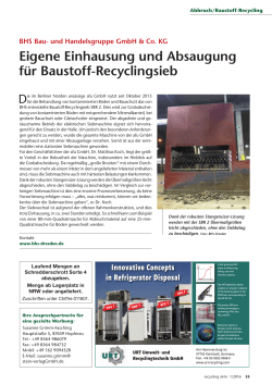 BHS Bau- und Handelsgruppe GmbH & Co. KG Eigene Einhausung