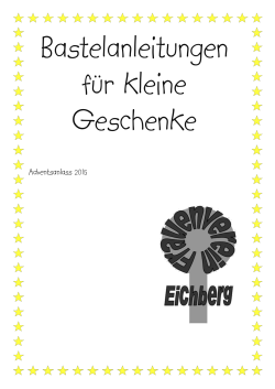 Bastelanleitungen - Frauenverein Eichberg