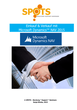 Einkauf und Verkauf mit Microsoft Dynamics? NAV2015