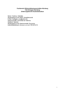 Erlebnisbericht 14/15