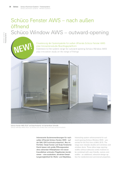 Schüco Window AWS – outward-opening
