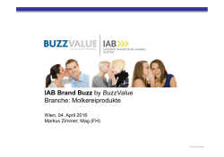IAB Brand Buzz by BuzzValue Branche: Molkereiprodukte