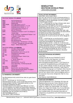 Januar 2016 - Deutsche Schule Prag