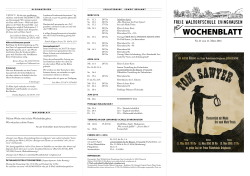 Wochenblatt Nr. 21 - Freie Waldorfschule Evinghausen