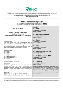 Anmeldeformular - Dortmund - Sommer 2016