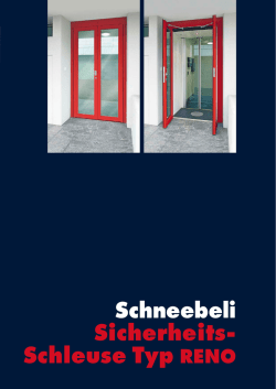 Schleuse Typ RENO