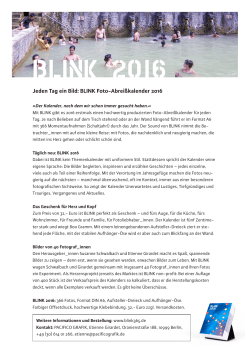 Pressetext - Blink 2016