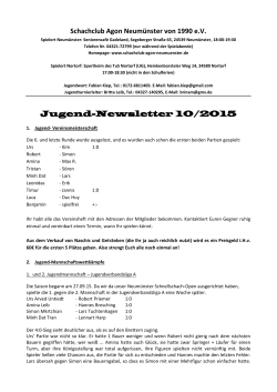 Jugend-Newsletter 10/2015