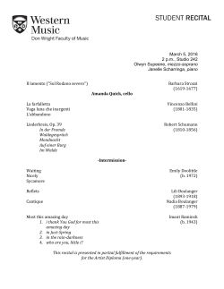 Recital Program