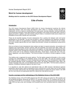 Côte d`Ivoire - Human Development Reports