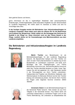 Die Behinderten- und Inklusionsbeauftragten im Landkreis