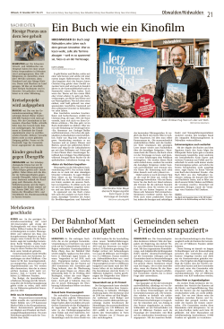 Artikel Neue Nidwaldner Zeitung vom 25.11.2015 - NSV