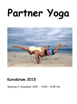 Partner Yoga Kursdatum 2015
