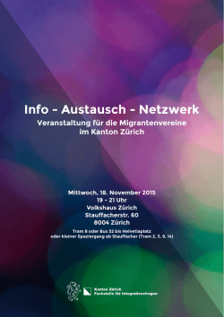 Info - Austausch - Netzwerk - Fachstelle f&uuml;r Integrationsfragen