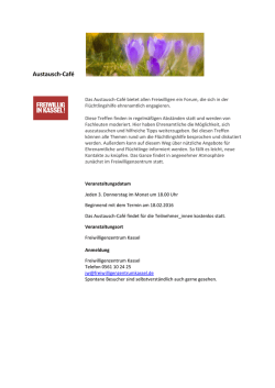 Austausch-Caf&eacute; - Freiwillig in Kassel