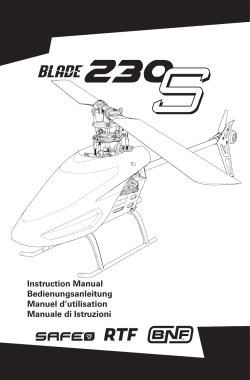 Blade 230 S - Bedienungsanleitung