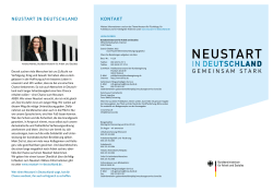 Flyer: Neustart in Deutschland
