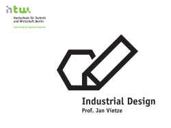 HTW Industrial Design _ Prof. Jan Vietze