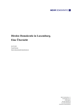 Direkte Demokratie in Luxemburg