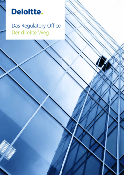 Das Regulatory Office Der direkte Weg