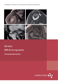 Direkte MR-Arthrographie radiomed