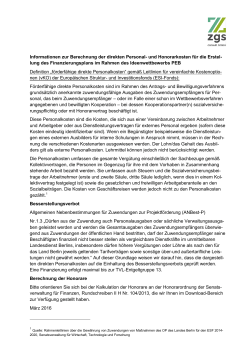 zgs consult GmbH | Berechnung der direkten Personal