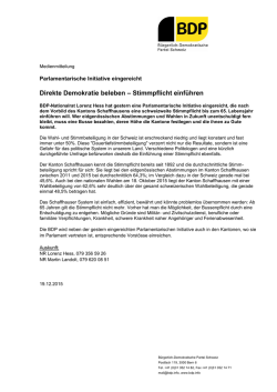 Direkte Demokratie beleben &ndash; Stimmpflicht einf&uuml;hren