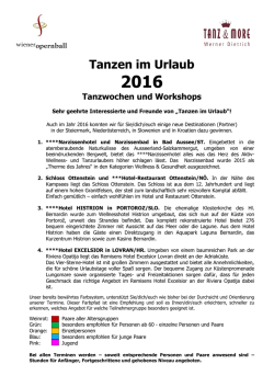 Herunterladen - Tanzen im Urlaub