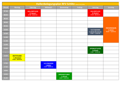 Hallenbelegungsplan RFV Schlitz (Stand: 01.01.2016)