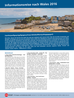Informationsreise nach Wales 2016