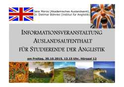 Anglistik-Austausch - Institut für Anglistik, Universität Leipzig