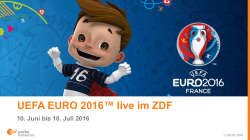 UEFA EURO 2016™ live im ZDF