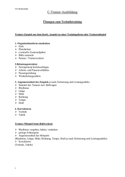 C-Tr &Uuml;bungen zum Techniktraining