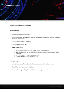 COWON S9 - Firmware 2.31 Beta