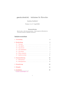 geschichtsfrkl – biblatex für Historiker