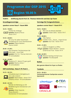 Programm der OSP 2015