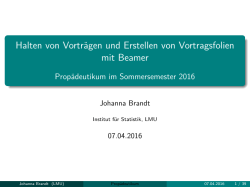 Halten von Vorträgen und Erstellen von
