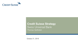 Credit Suisse Strategy - Swiss Universal Bank