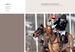 Geschäftsbericht 2014 - Valartis Bank Liechtenstein