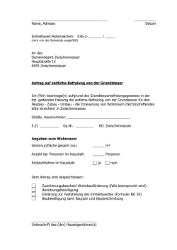 Antrag Grundsteuerbefreiung ZW