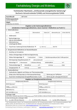 HWB- und HEB - Wohnbau