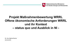 Projekt Maßnahmenbewertung WRRL Offene