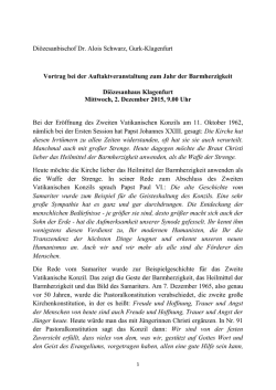 Die Rede von Diözesanbischof Dr. Alois Schwarz im Wortlaut