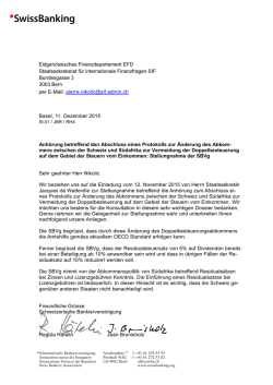 Eidgen&ouml;ssisches Finanzdepartement EFD Staatssekretariat f&uuml;r