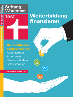 Weiterbildung finanzieren